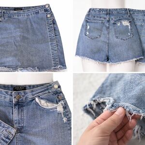 Judy Blue Light Blue Distressed Denim Skort